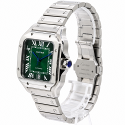 Cartier Santos Large Size WSSA0062 Green Dial Watch